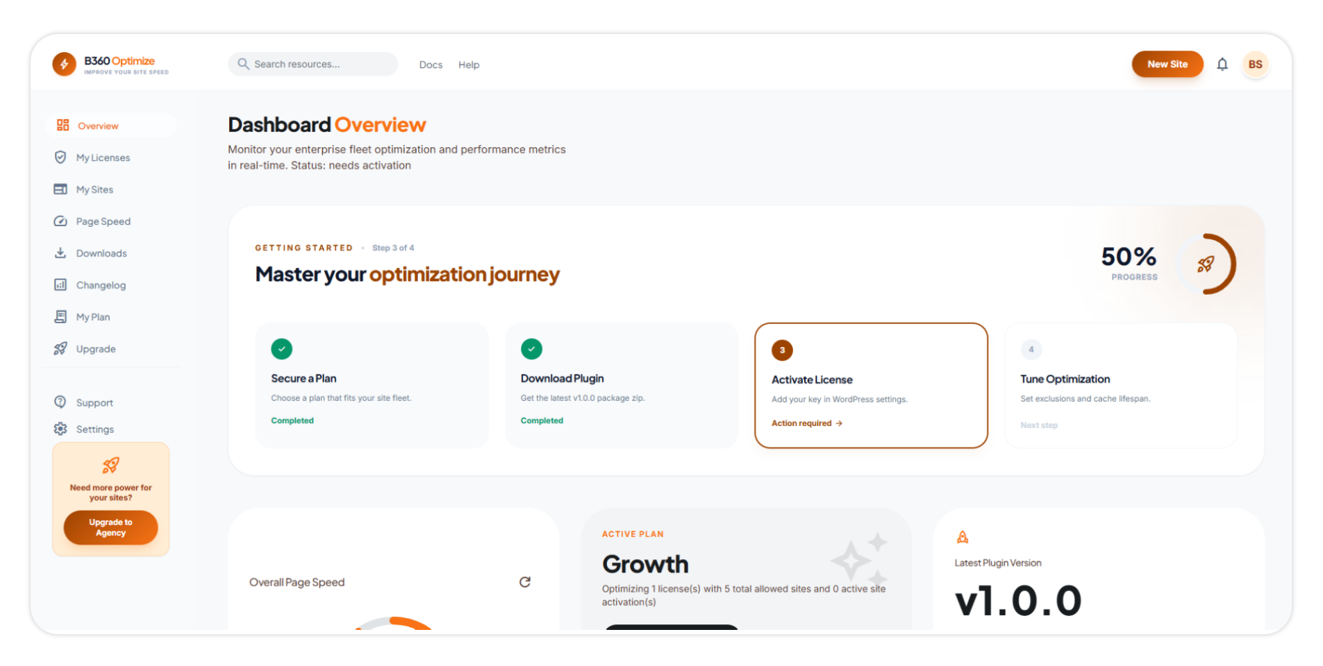 Full dashboard